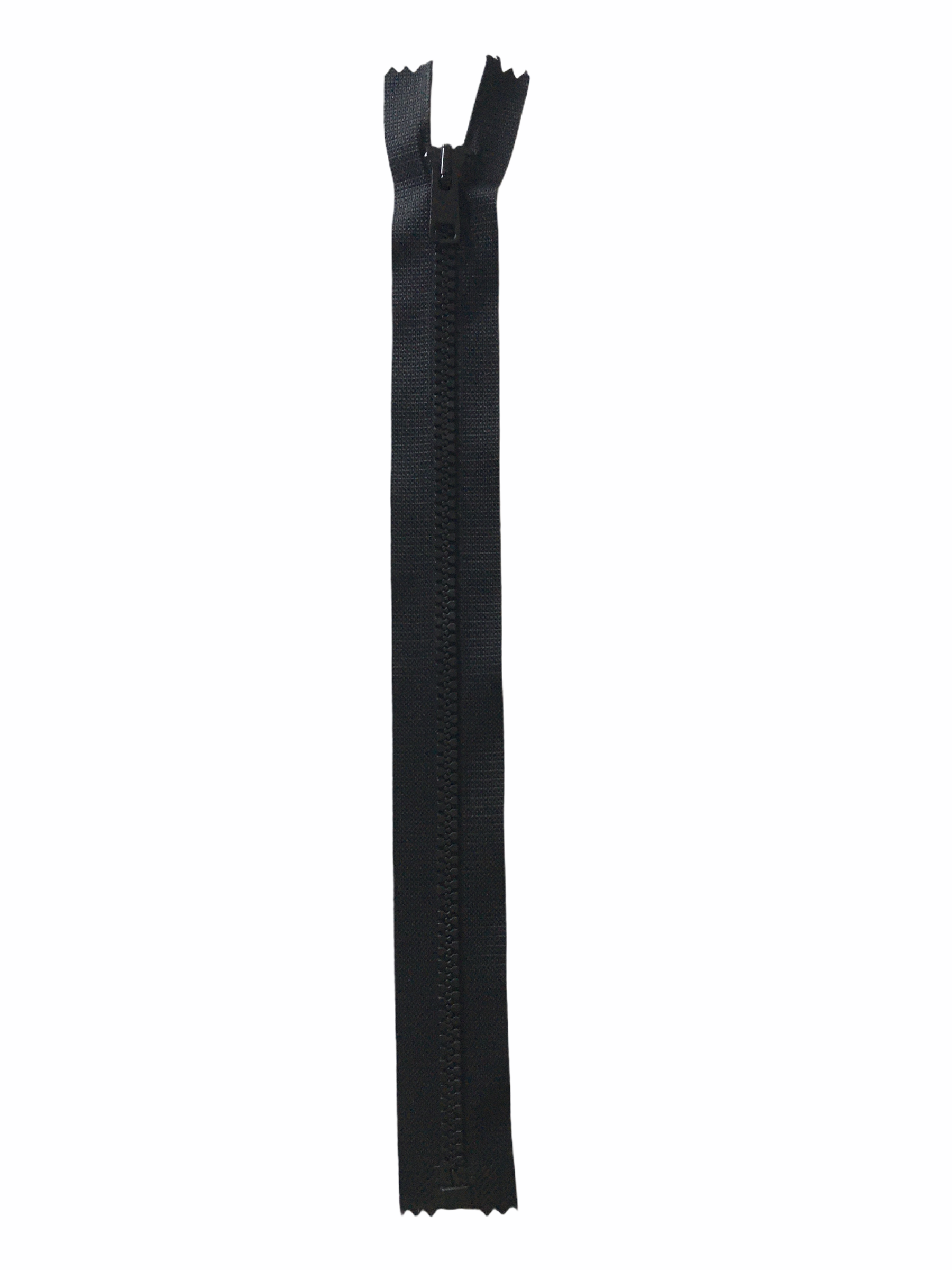 ZIP KOSTĚNÝ,  35 cm (6 mm), ČERNÝ 